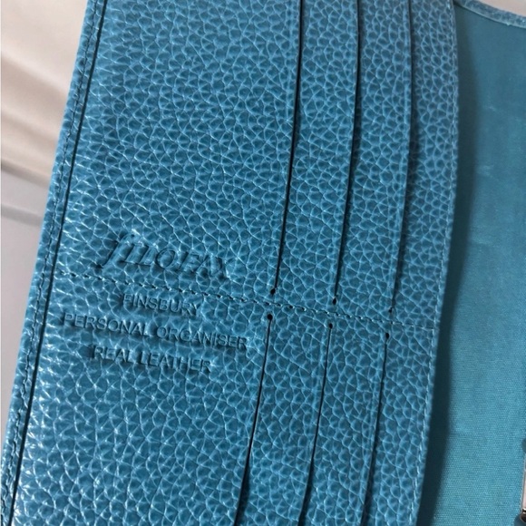 Filofax Personal Size Finsbury Organizer Diary Blue Leather, perfect condition - Picture 2 of 7